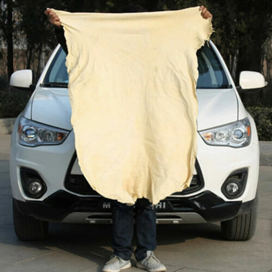 Absorbent Drying Towel Chamois Leather Large Soft Cloth Natural Car Wash Cloths Elastic for Car Washing Maintenance
