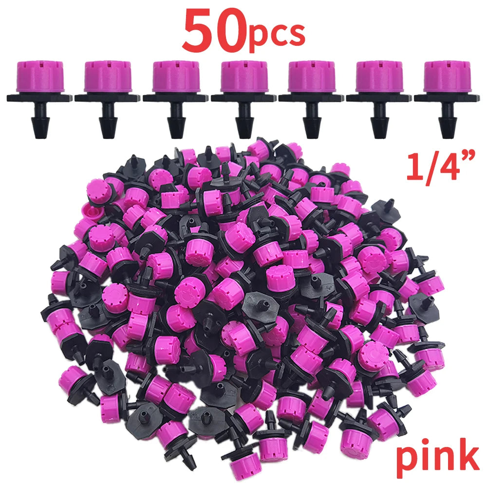 OASIS 30-1000PCS 4/7mm Garden Irrigation Nozzle Adjustable Dripper Watering Sprinkler Emitter Micro Drip Balcony Yard Greenhous