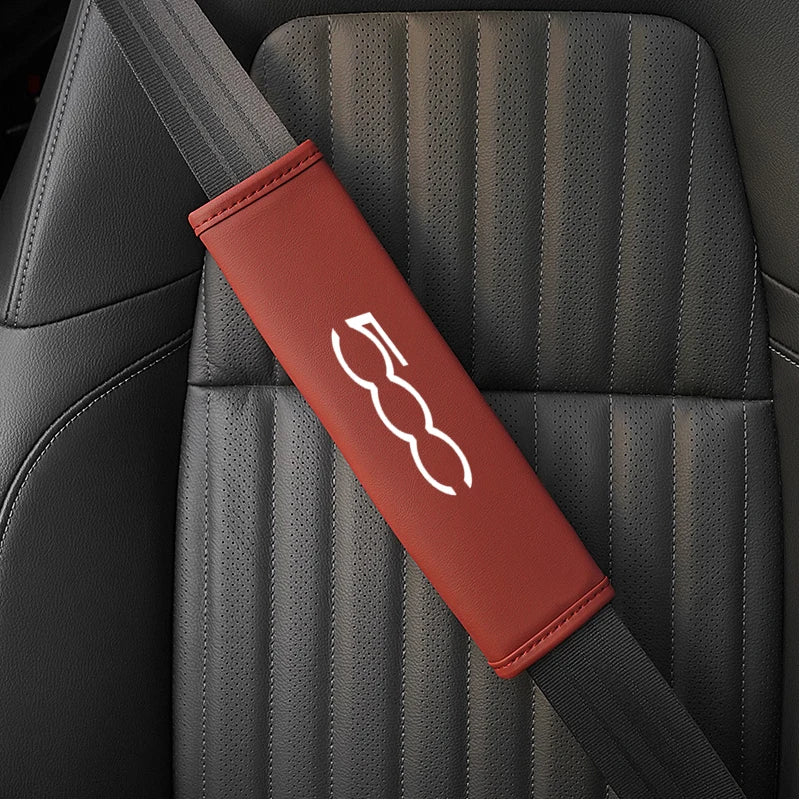Car seat belt cover for Fiat 500 Breathable shoulder pad Driver shoulder care for adults and children car accessories interior