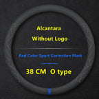 Steering Wheel Cover For Tesla Model 3 Y S X Alcantara 4 Seasons 36-39 CM Diameter Black Car Interior Accessories 2019-2025