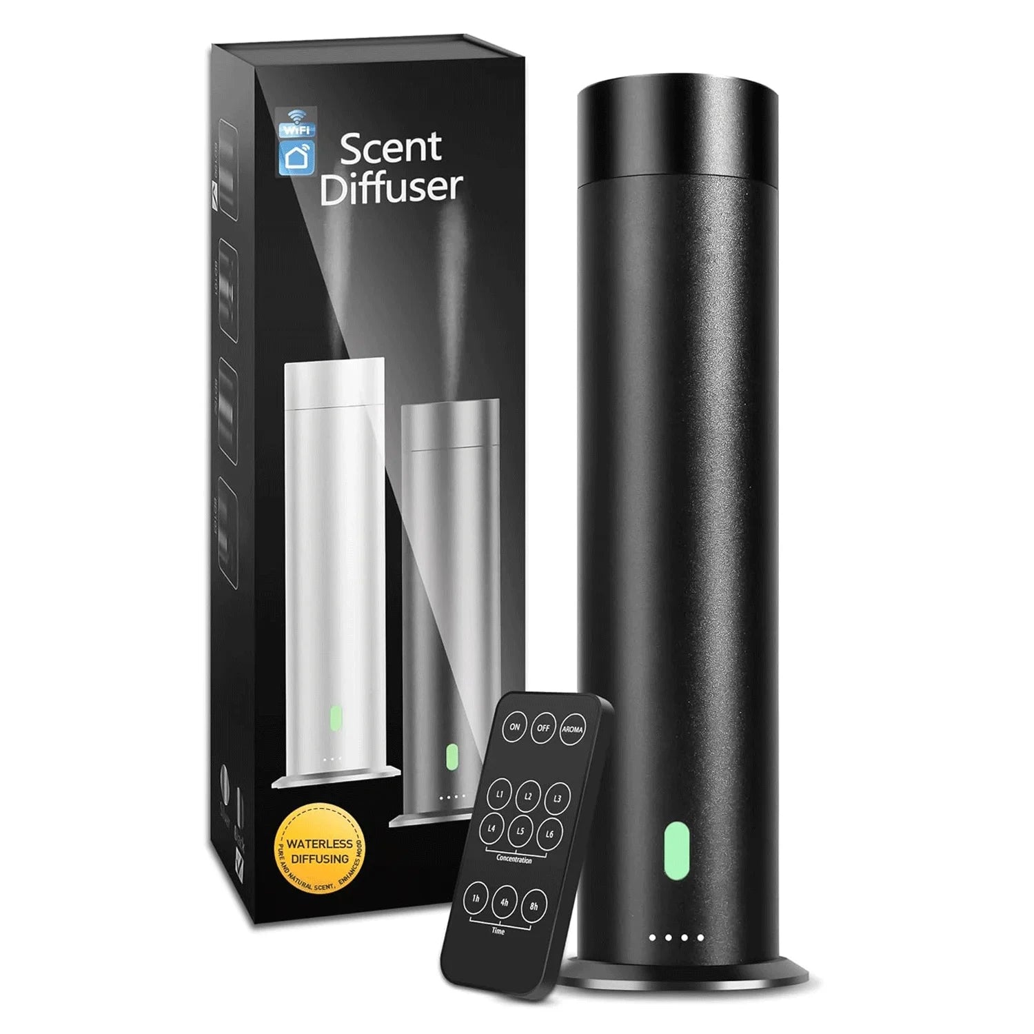 Waterless Essential Oil Diffuser with Remote Aluminium Alloy Scent Air