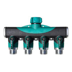 4-Way Tap Connector Garden Hose Pipe Splitter 3/4'' Plastic Drip Irrigation Water Connector Agricultural New