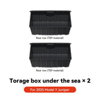 YZ For Tesla Model Y Juniper 2025 Underseat Storage Box Seats Drawer TPE Hidden Storage Tray Push Pull Car Organizer Accessories