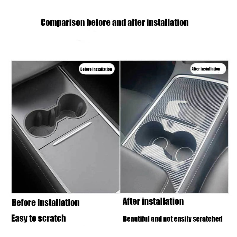 ABS Ultra Thin Center Console Cover for Tesla Model 3 Y 2021-2023 Not Affect Central Control Use Decorative Protection Car