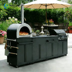 Custom Modern Exterior Movable Metal Kitchen Cabinet Set 304 Stainless Steel Sink Cabinets for Outdoor Bbq