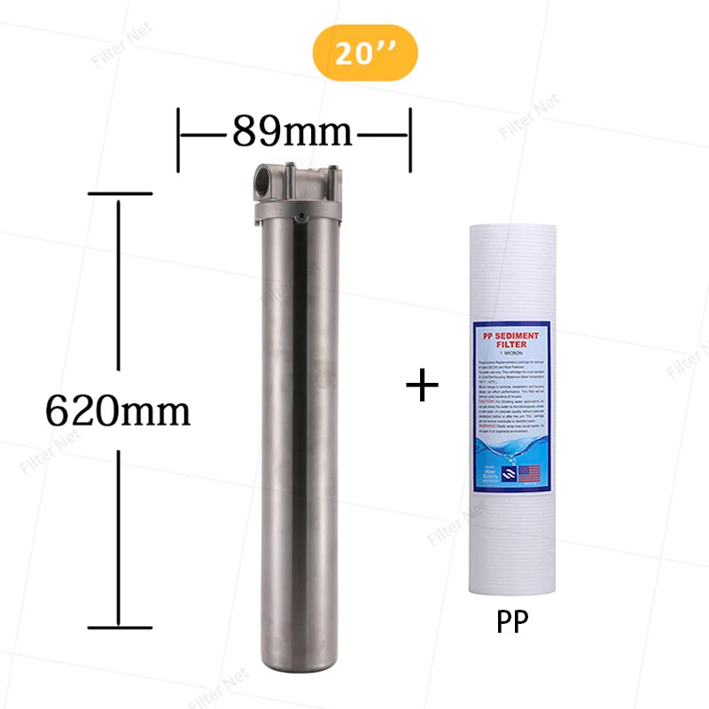 20*2.5inch stainless steel water filter housing water filtration pre f