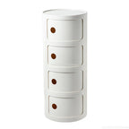 Nightstands Modular Bedside Table Round Large-capacity Storage Bedside Small Cabinet Bedroom Simple Storage Narrow Side Cabinet