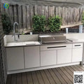 Customized Outdoor kitchen independent workbench waterproof environmentally friendly 304 stainless steel cabinet