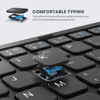 Mini Portable Folding Keyboard with Touchpad Foldable Bluetooth Keyboard Wireless Travel Keyboard for Windows/iOS/Android/PC