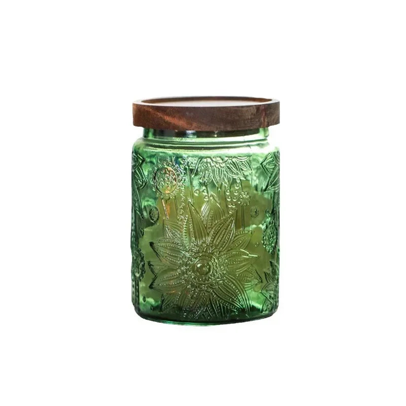 Food Container Kitchen Storage Glass Jars Lid Organizer Boxes Cereal Mason Jar Snack Box Organizer Sealed Glass Bottle Gadgets