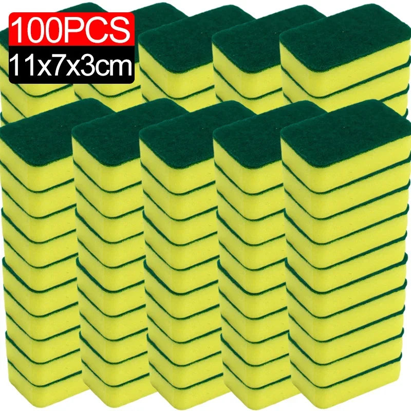 Magic Double-sided Highly Absorbent Sponge Kitchen Clean Pot Rust Stain Sponges Grease Cleaning Brush Cleaner Tools Wholesale