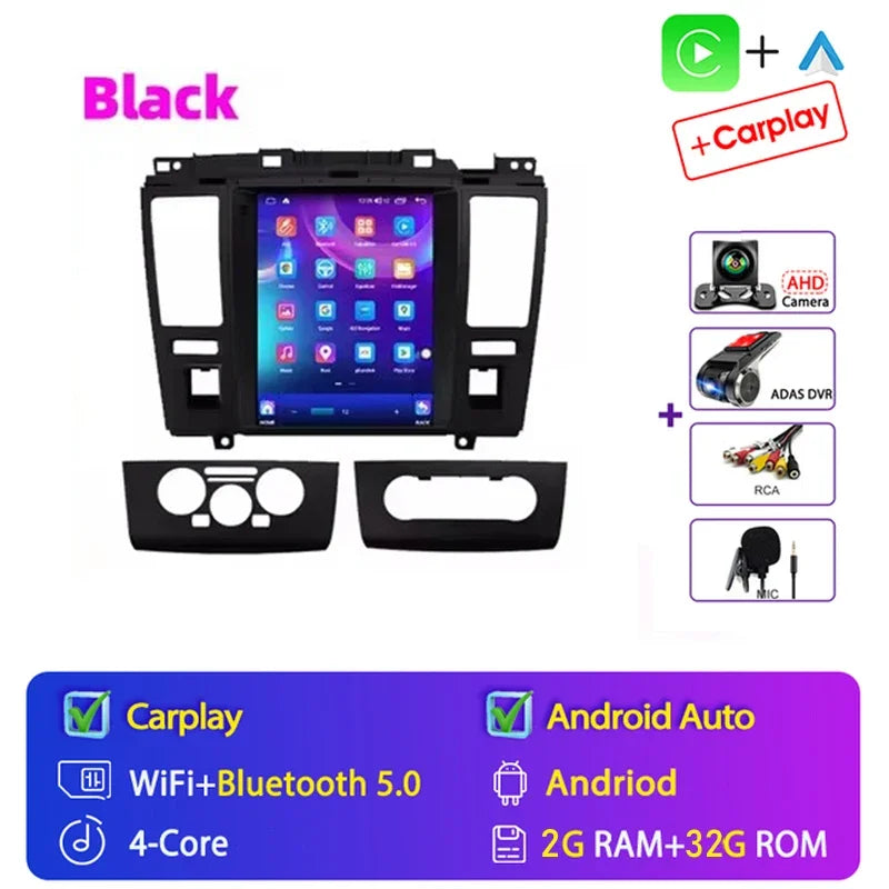 For Nissan Tiida Versa 2004 2005 - 2013 for Tesla Style 9.7" Android 15 Car Android auto Wireless Carplay Radio GPS Navi NO DVD