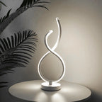 Modern Spiral LED Table Lamp Metal Bedroom Bedside Desk Lights Home Living Study Room Eye Protection Reading Night Lighting