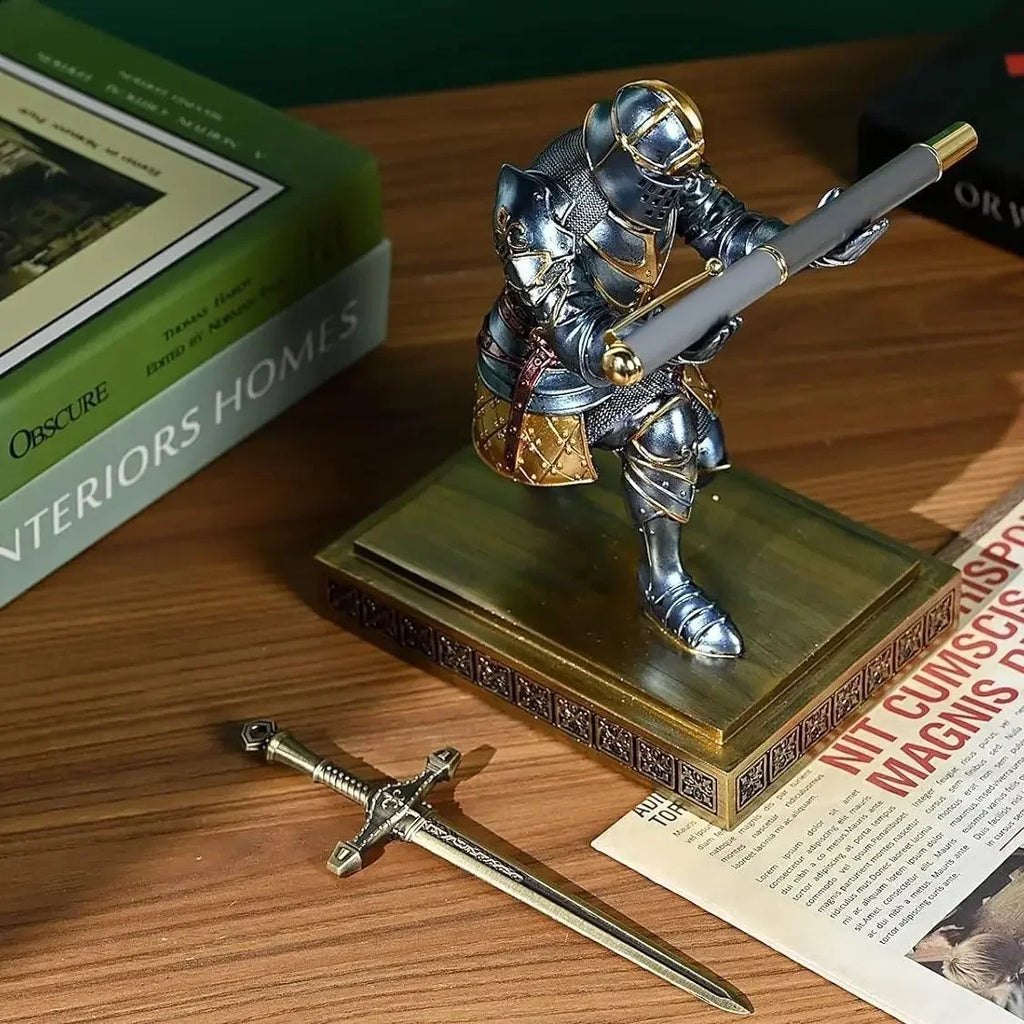 Pen holder, armor, creative pen holder, mobile phone watch ornament, genuine study, gift.