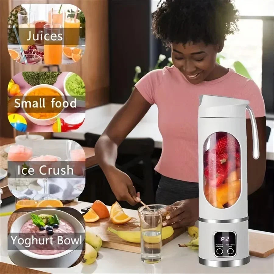 Portable Electric Juicer Cup 8/12 Blades Mini Milkshake Blender for Fruit Milk Juice Making at Home Office Travel