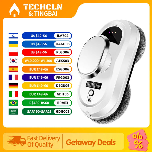 Intelligent Window Cleaning Robot Vacuum Cleaner Robot Window Cleaner Electric Glass Limpiacristales Remote Control for Home