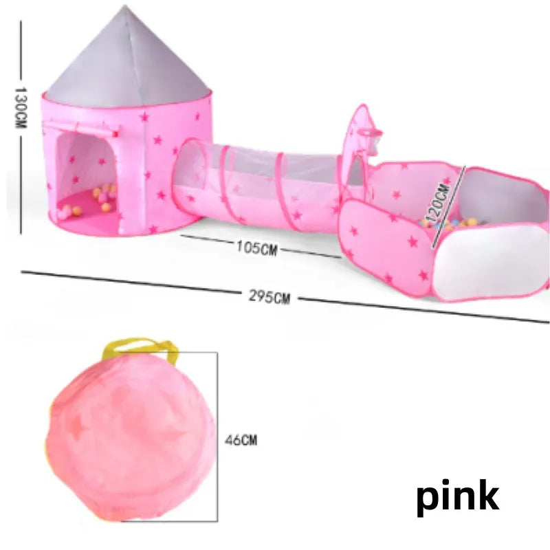 3in1 2Color Children Tent House Toy Ball Portable Tipi Interactive Pit Pool Kid Removable Indoor Outdoor Playhouse Gift Decor