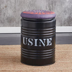 Paint Bucket Stool, Iron Art, Creative Storage Seat, Commercial Retro Low Stool, Bars, Shopping Malls Oil
