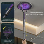 2-in-1 Mosquito Killer Lamp Multifunctional Angle Telescopic Mosquito Swatter Rechargeable Mosquito Swatter Electric Fly Swatter