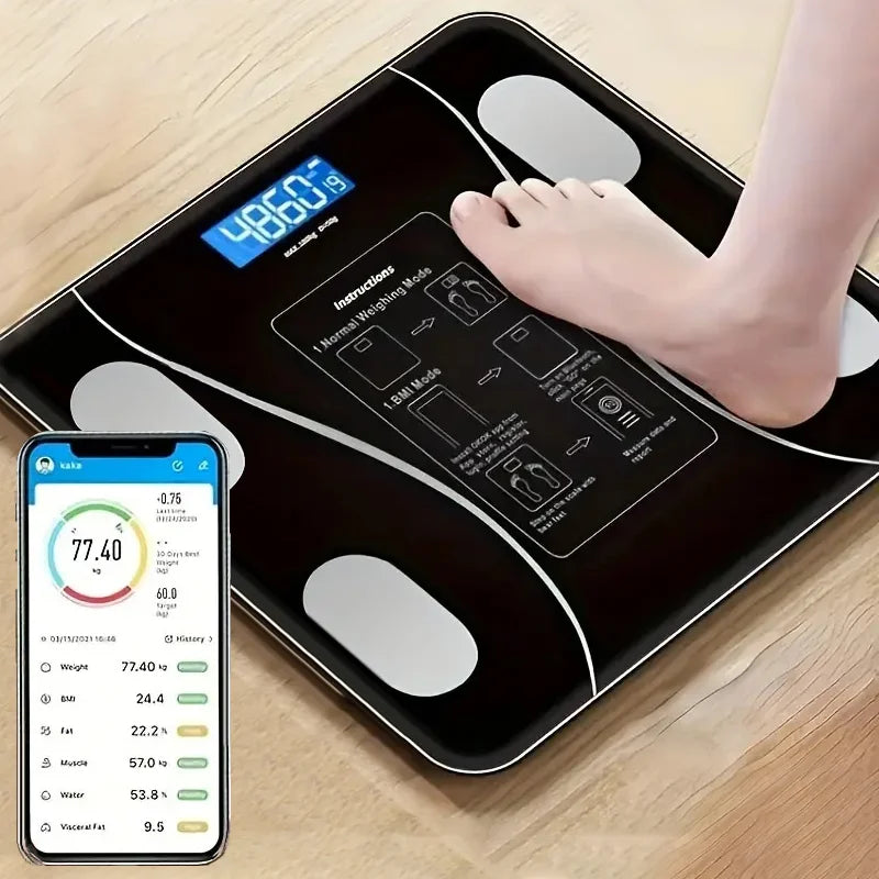 Smart Body Fat Scale - Wireless LED Digital Bathroom Weight Analyzer | AlluCanFind