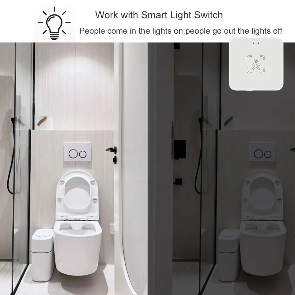 Tuya WiFi / Zigbee Human Presence Detector,Luminance/Distance Detection,  Smart Human Body PIR Sensor Support Home Assistant