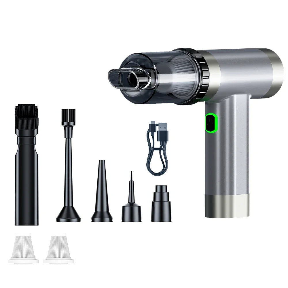 Turbofan Air Blower 150000RPM Mini Turbo Jet Fan Brushless Motor Handheld Duct Fan Portable Charging Cleaning Car Vacuum Cleaner