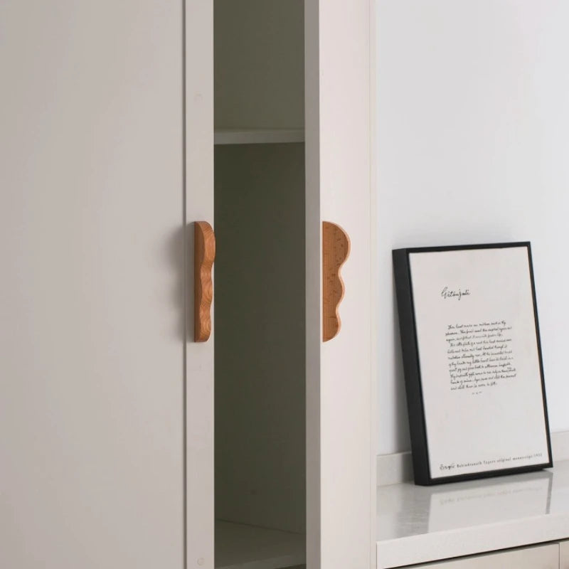 Wooden Handles Natural Kitchen Furniture Wooden Handle Solid Wood Handles for Cabinets and Drawers Closet Dresser Wardrobe Pulls