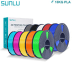 SUNLU PLA 3D Printer Filament 1.75mm - 10 Rolls x 1KG | Neatly Wound