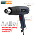 Construction Hair Dryer With Lcd 2000W Shrink Display Heat Gun 110v 220V Thermal Gun Powerful Thermal Blower Mini Hot Air Gun