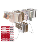 SONGMICS Clothes Drying Rack, With Sock Clips, Metal Laundry Rack, Foldable, Space-Saving, Free-Standing Airer, With Height-A