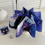 Cartoon Cat Purple Folding Umbrella Professional Sun Protection And UV Protection Umbrella Dual use of Rain and Sunny Automatic