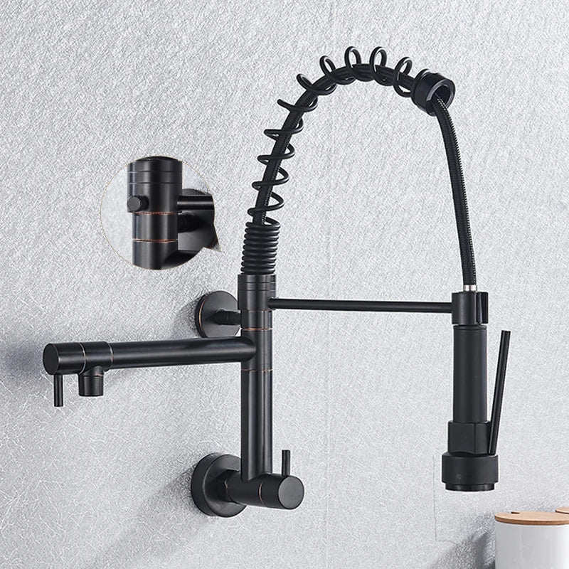Only Cold Water  In-Wall Spring Kitchen Faucet Hand-Held Nozzle Kitchen Faucet Balcony Basin 360 Degree Rotating Kitchen Tap