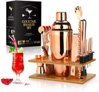 Cocktail Shaker Making Set,16pcs Bartender Kit For Mixer Wine Martini, Stainless Steel Bar Tools, Home Drink Party Accessories