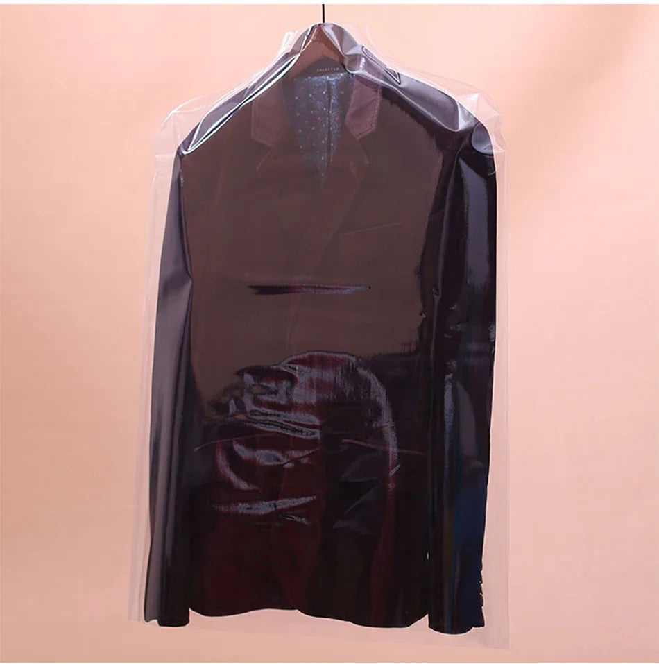Clear PVC Garment Cover  for Clothes Garment Coat Jacket Shirt Suit Dust 5pcs 18 Wire Moisture Proof Protection Case