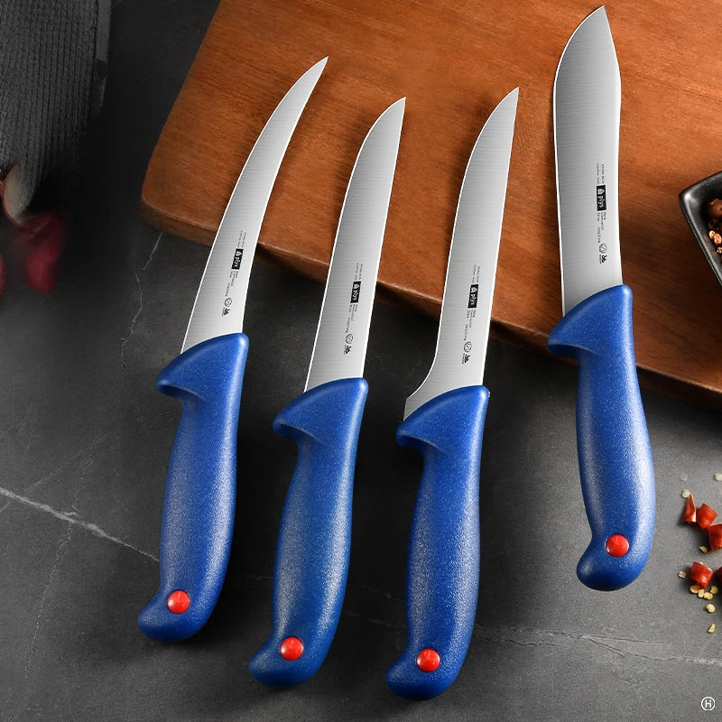 Kitchen knife, chefs boning knife professional kitchen steak knife, slaughtering knife, sharp stainless steel small curved knife