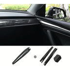 Car Door Side Trim Dashboard Cover For Tesla Model 3 Y Carbon Fiber Pattern Front Interior Dashboard Central Control Trim Strip