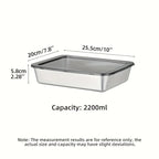 1-6Pcs Stainless Steel Food Containers with Black Lids, Kitchens Accessories, Holds Knifes, Stackable Kitchen Meal Prep Storage