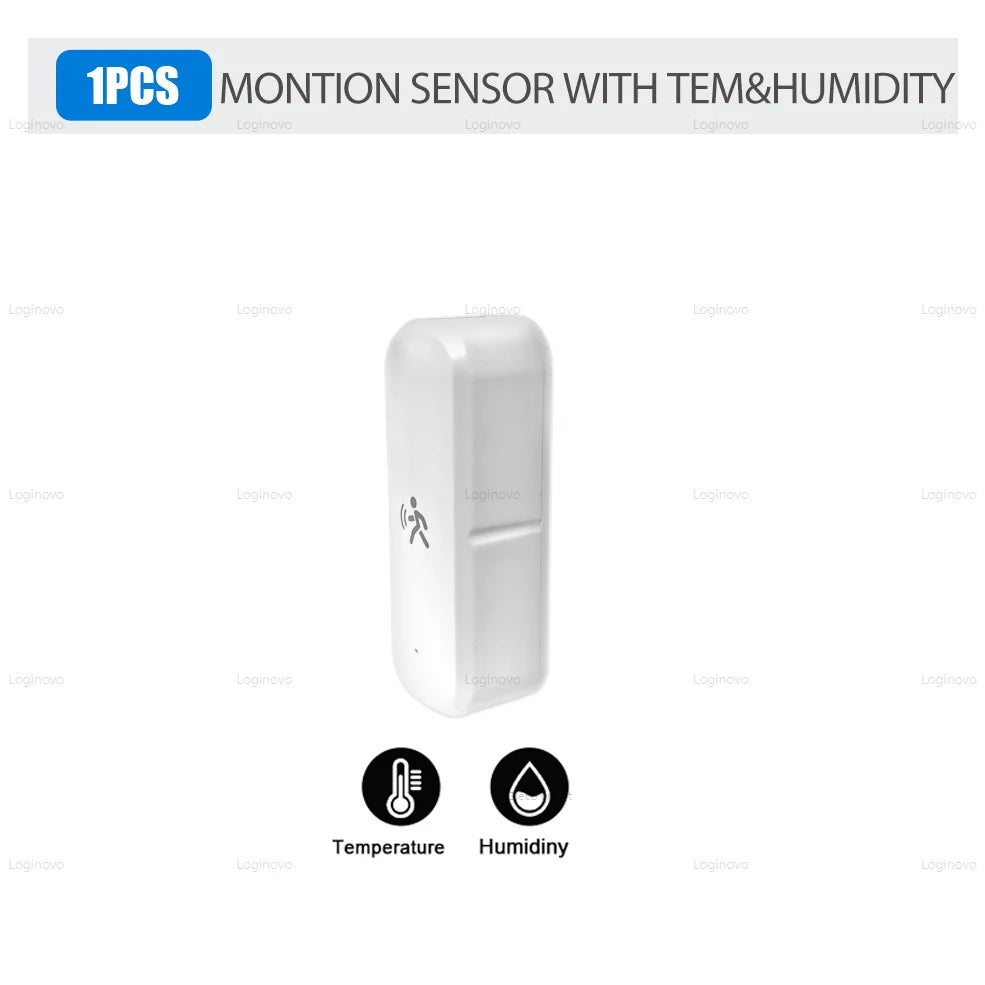Tuya Zigbee 3.0 PIR Human Motion Sensor Luminance Detector With Temperture Humidiity Detection Smart Life Security Alarm Sensor