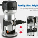220V 2000W Electric Trimmer Router Wood Hand Trimmers Wood Edge Router 40000RPM Power Tools Woodworking Milling Machine