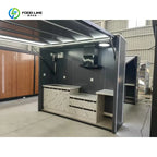 Customized Weatherproof Outdoor Kitchen With Grill Fridge And Stone Top For Home Garden Backyard Party & Commercial Catering Use