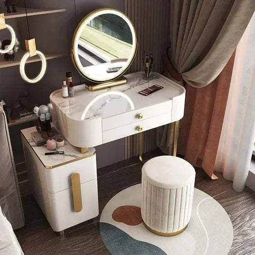 Vanity Makeup Desk Dressing Vanity Makeup Desk Organizers Mirror Storage Dressers Bedroom Multifunctional Schminktisch Furniture