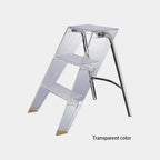 JOYLOVE Japanese Household Ladder Transparent Acrylic Portable Telescopic Folding Ladder Storage Three-step Pedal Plastic Ladder