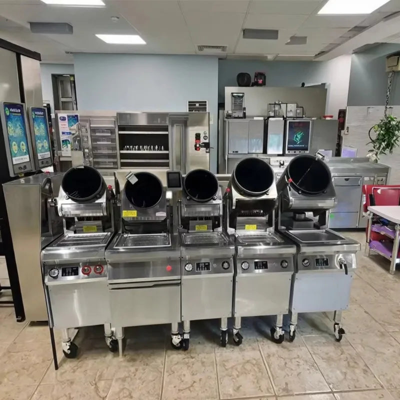 Custom Commercial Kitchen Equipment Electric Automatic Drum Robot Stir Fry Fried Rice Wok Machine Catering Cooking Device
