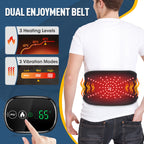 Electric Heating Waist Massager,Vibration Hot Compress Massage Belt,Lumbar Decompression Brace,Lower Back Support,Muscle Relax