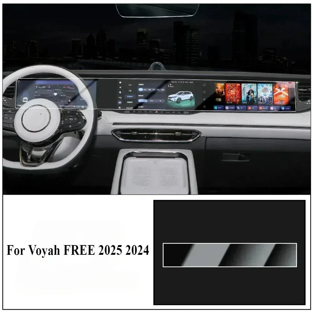 For Voyah FREE 2025 2024 Car Interior Film Transparent TPU Gear Panel GPS Navigation Center Console PPF Protection Accessories