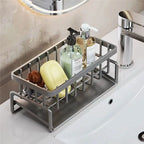 A36T-Kitchen Sink Organizer Rack,Kitchen Rack, Household Sink Tableware Drain Storage Rack,Sponge Detergent Storage Rack