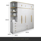 White Gold Wardrobe Designer Clothes Waterproof Children Wardrobe Organizers Nordic Vestidor De Armario Abiertos Hotel Furniture