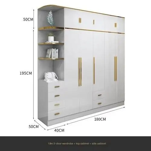 White Gold Wardrobe Designer Clothes Waterproof Children Wardrobe Organizers Nordic Vestidor De Armario Abiertos Hotel Furniture