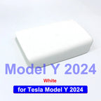 For Tesla Model 3 Y 2023 2025 Armrest Protector Box Cover White Soft TPE Center Console Panel Pad M3H Highland 2024 Accessories
