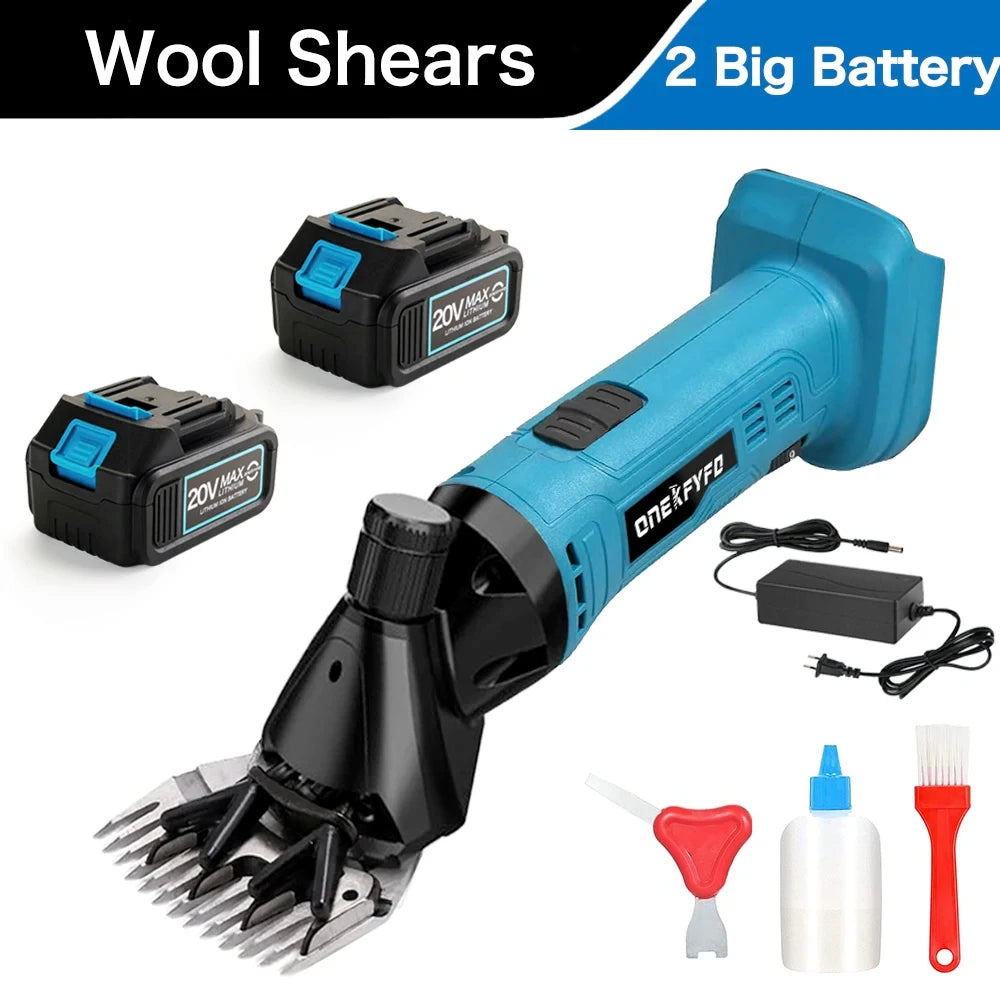 6 Speed 13 Teeth Electric Wool Shears Goat Horse Hair Scissor Wireless Sheep Shearing Farm Clipper tool for Makita 18V Battery